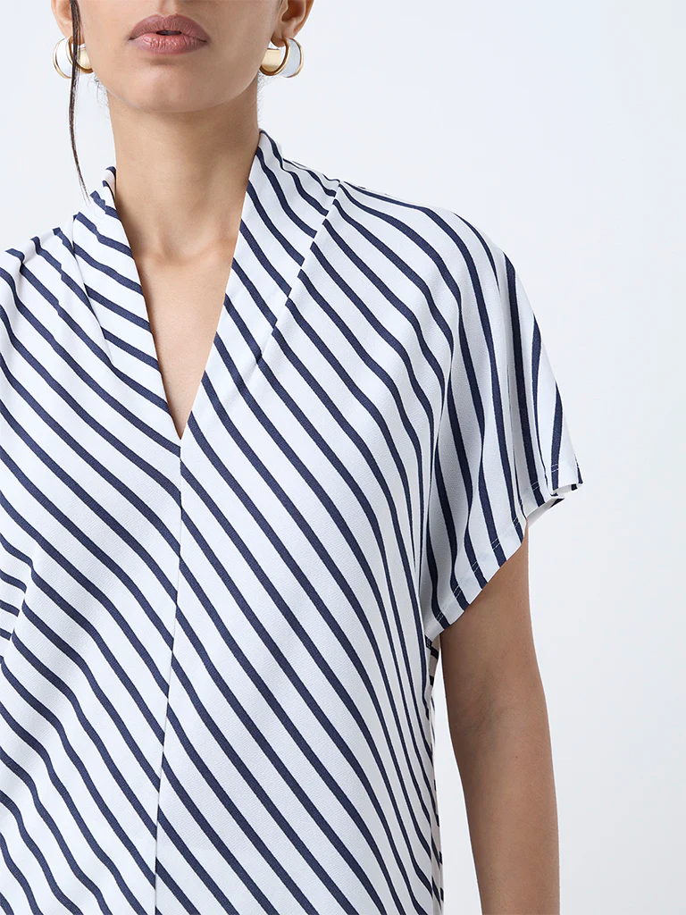 Wardrobe White Striped Blouse - Image 3