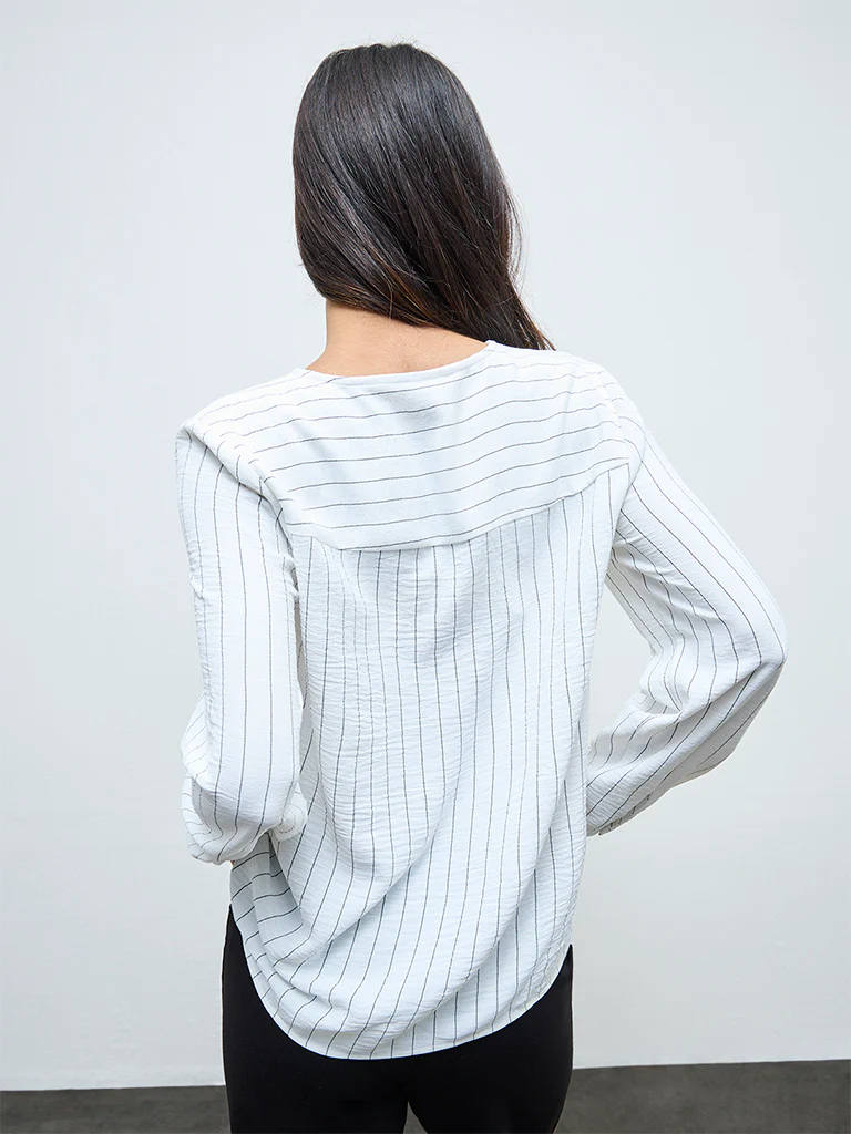 Wardrobe White Striped Blouse - Image 4