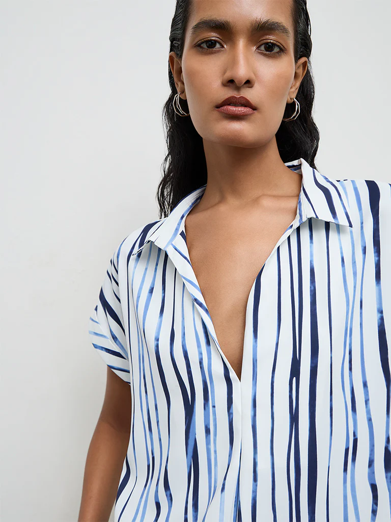 Wardrobe White Striped Blouse - Image 3
