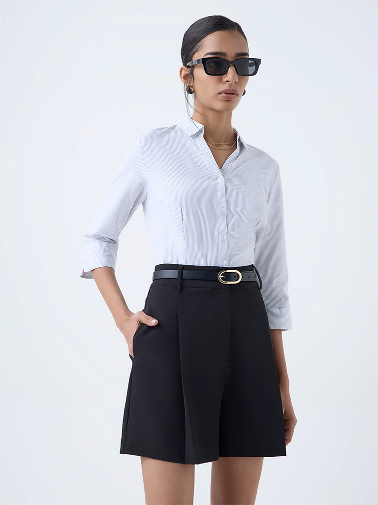 Wardrobe White Striped Shirt - Image 2