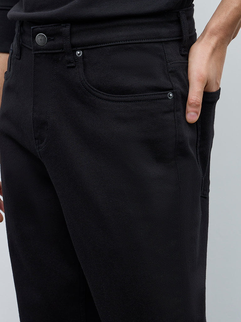WES Casuals Black Relaxed-Fit Mid-Rise Jeans - Image 3