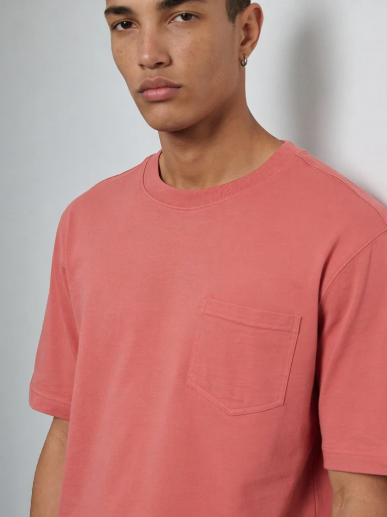 WES Casuals Coral Relaxed-Fit Cotton Swimwear T-Shirt - Image 3