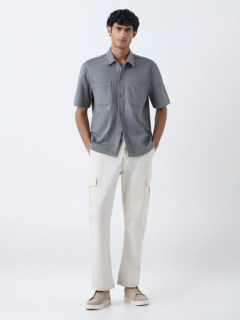 WES Casuals Dusty Green Relaxed-Fit Shirt - Image 3