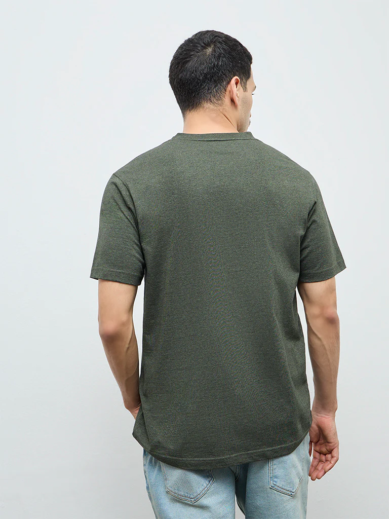 WES Casuals Sage Slim-Fit Cotton T-Shirt - Image 4