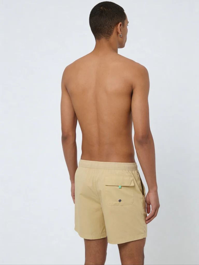 WES Casuals Yellow Relaxed-Fit Mid-Rise Swimwear Shorts - Image 4