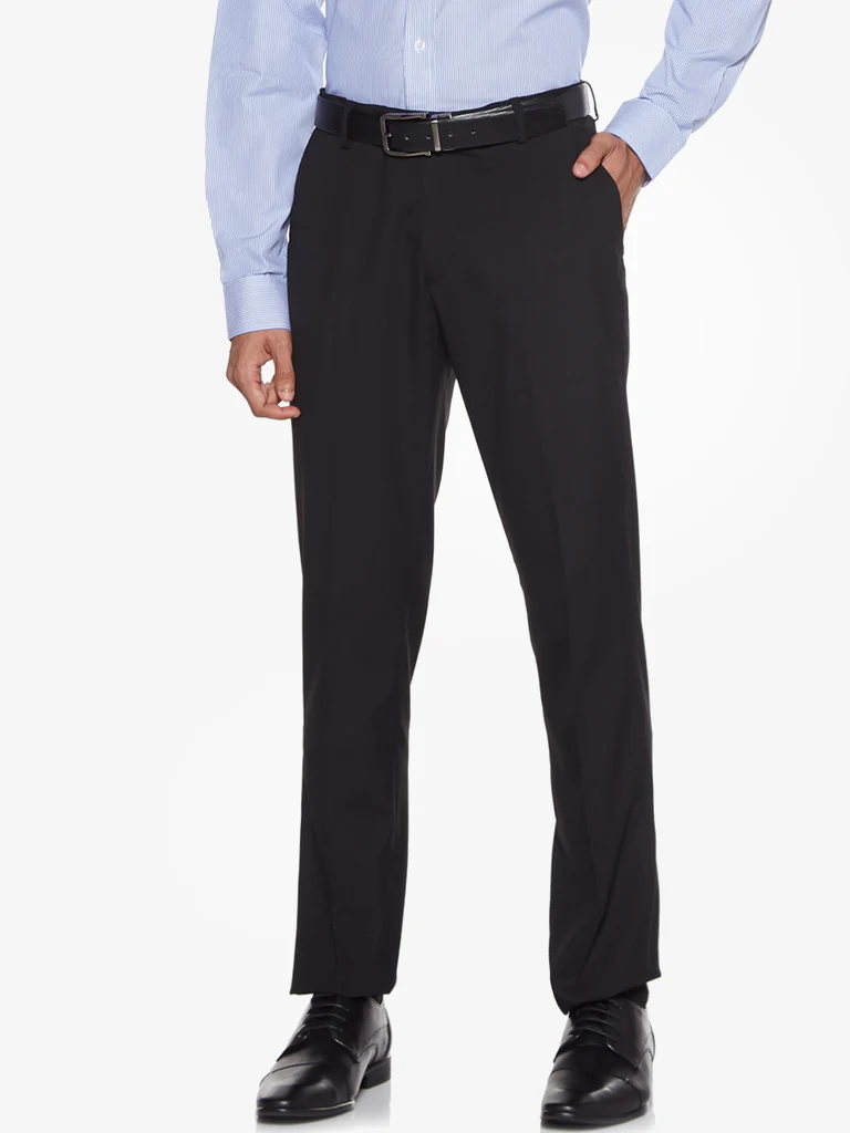 WES Formals Black Relaxed Fit Trousers - Image 2