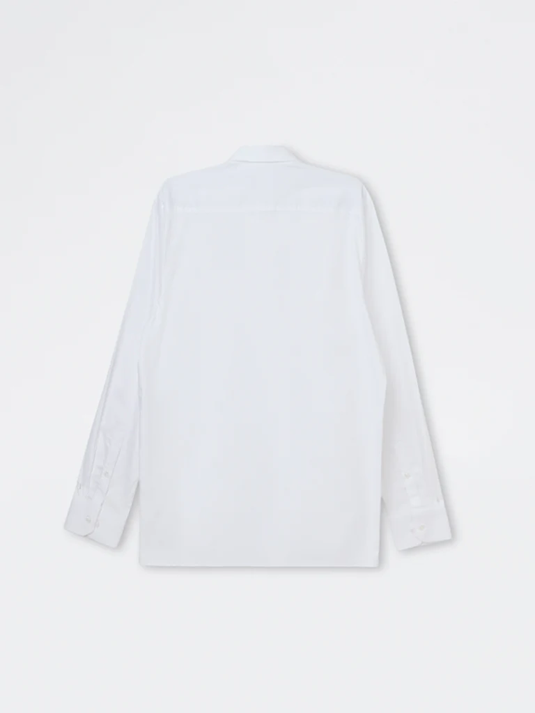 WES Formals White Slim-Fit Cotton Shirt - Image 2