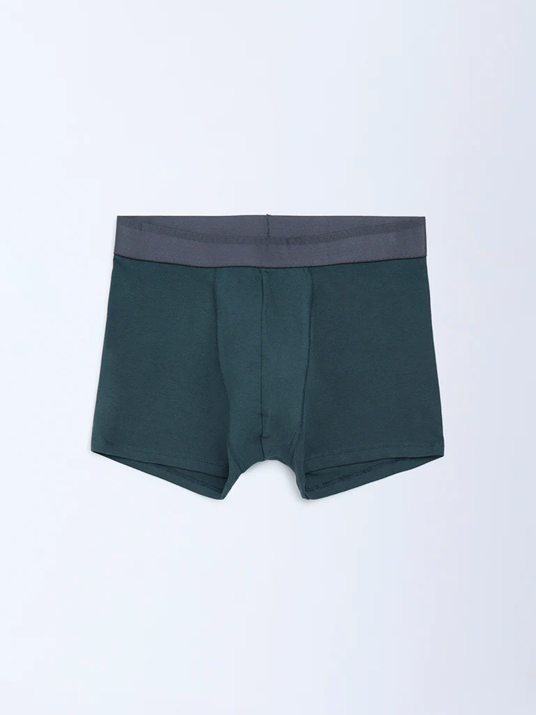WES Lounge Black Cotton Trunks - Pack of 3 - Image 3