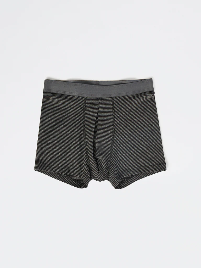 WES Lounge Black Striped Cotton Trunks - Pack of 3 - Image 3