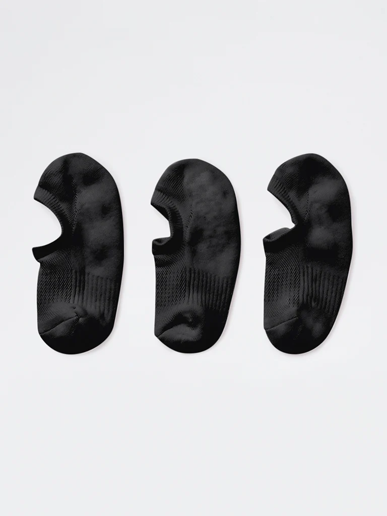 WES Lounge Black Textured Cotton-Blend Socks - Pack of 3 - Image 4