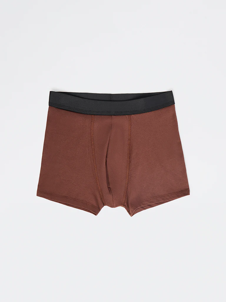 WES Lounge Brown Cotton Trunks - Pack of 3 - Image 3