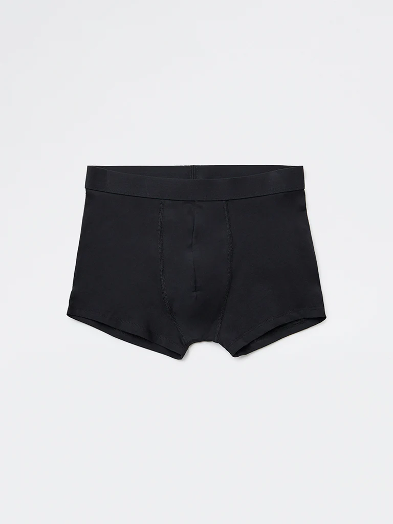 WES Lounge Dark Olive Solid Cotton-Blend Trunks - Pack of 3 - Image 2