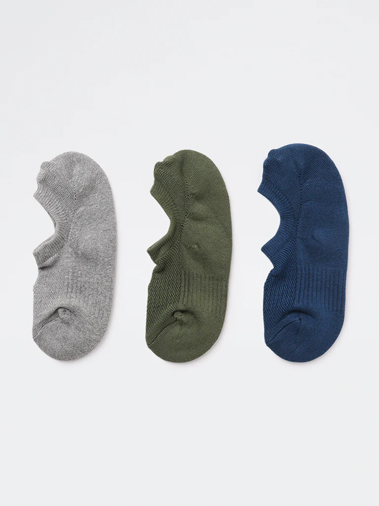WES Lounge Indigo Cotton-Blend Socks - Pack of 3