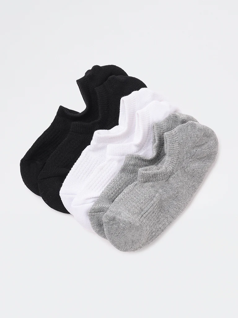 WES Lounge Multicolour Cotton-Blend Socks - Pack of 3 - Image 2