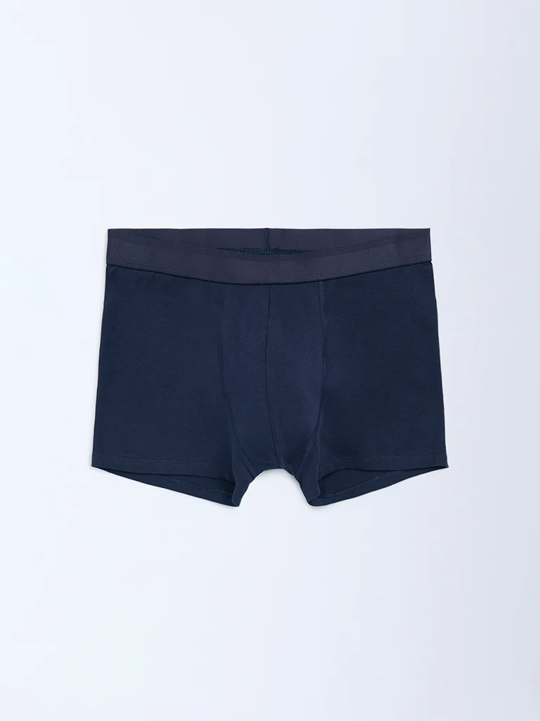 WES Lounge Multicolour Solid Cotton Trunks - Pack of 3 - Image 3