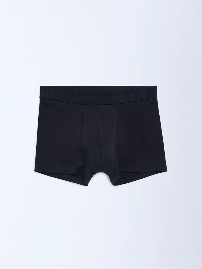 WES Lounge Multicolour Solid Cotton Trunks - Pack of 3 - Image 4