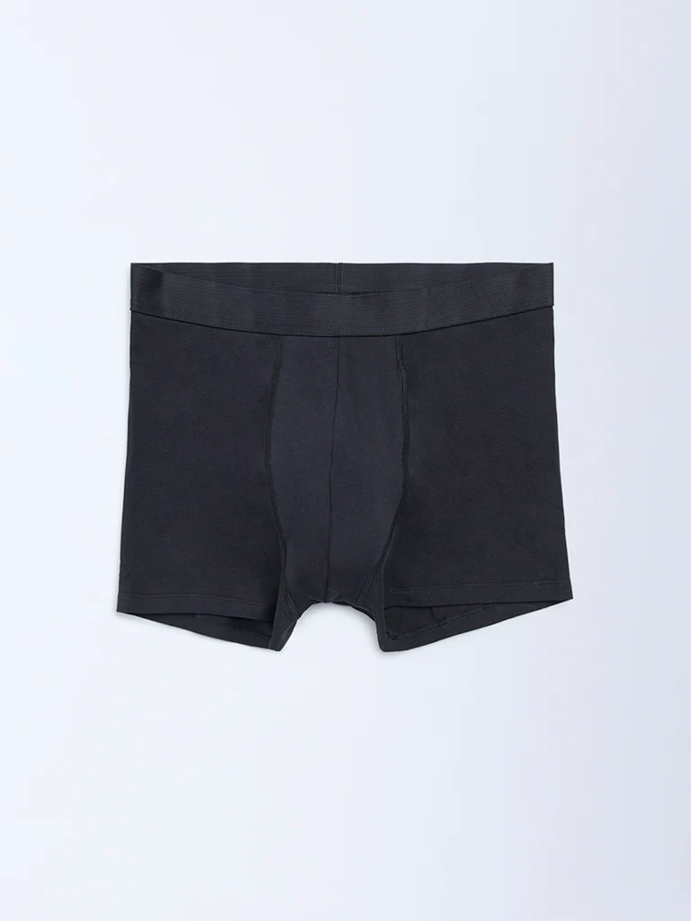 WES Lounge Multicolour Solid Cotton Trunks - Pack of 3 - Image 2