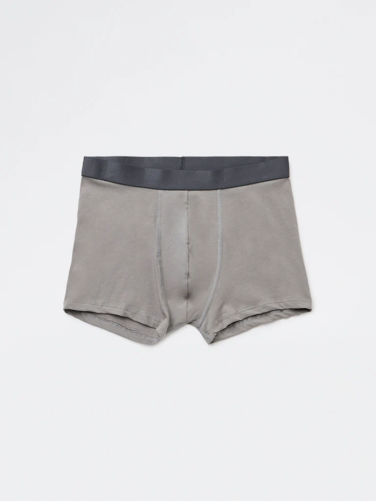 WES Lounge Olive Solid Cotton-Blend Trunks - Pack of 3 - Image 3