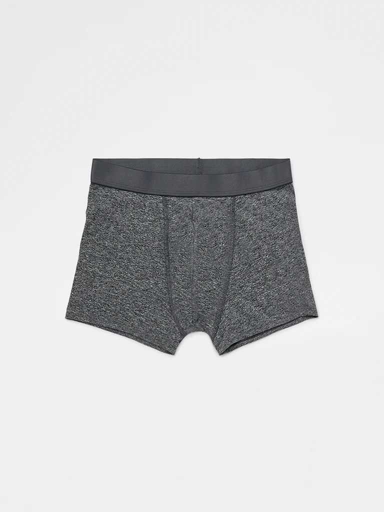 WES Lounge Wine Solid Cotton-Blend Trunks - Pack of 3 - Image 3