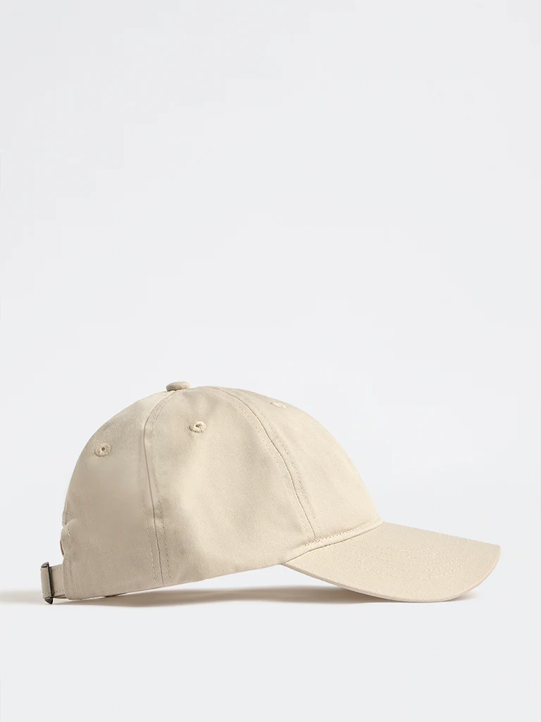 Westside Accessories Beige Solid Cap - Image 2