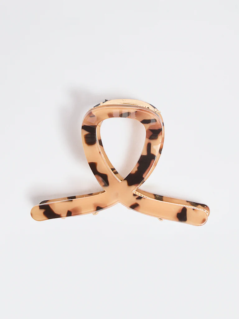 Westside Accessories Beige Tortoiseshell Hair Clip