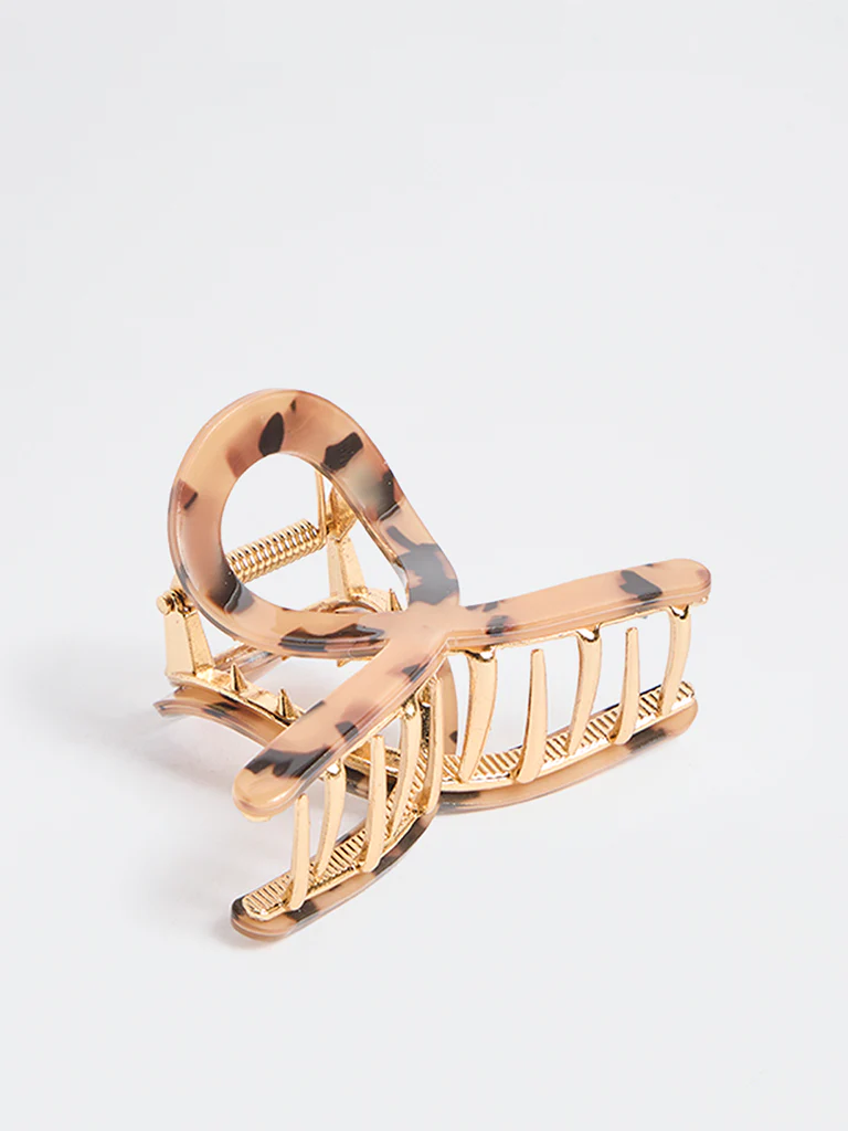 Westside Accessories Beige Tortoiseshell Hair Clip - Image 2