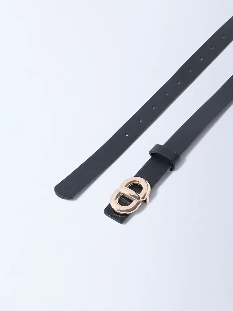 Westside Accessories Black Buckle-Detailed Belt - Image 3