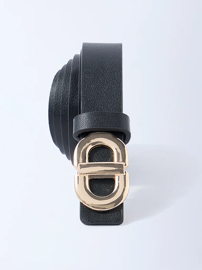 Westside Accessories Black Buckle-Detailed Belt - Image 2