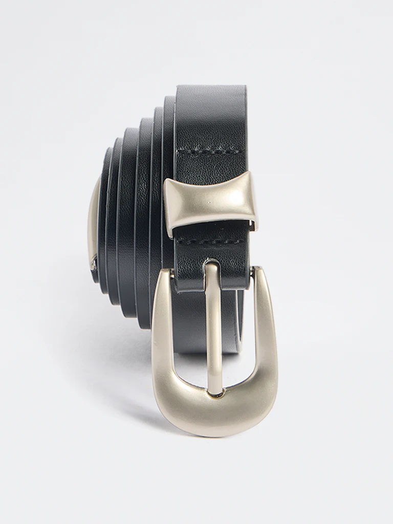 Westside Accessories Black Buckle Keeper Belt