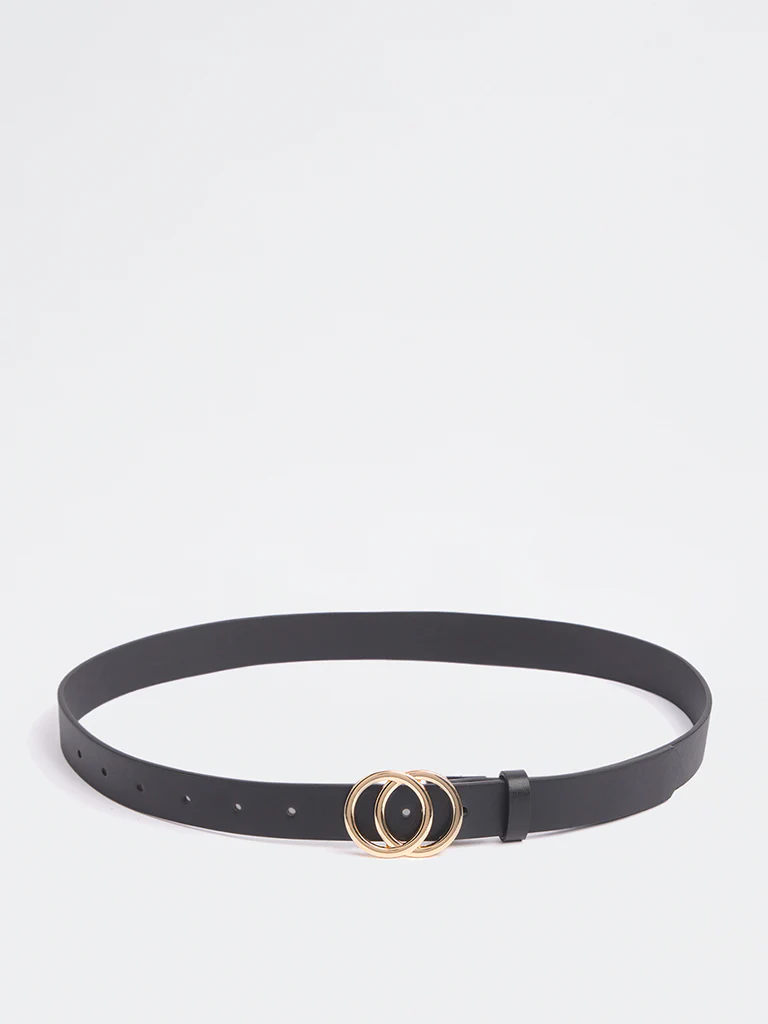 Westside Accessories Black Circular-Buckle Belt - Image 2
