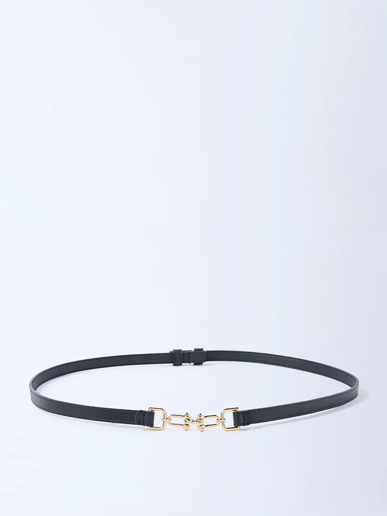 Westside Accessories Black Dress-Buckle Belt