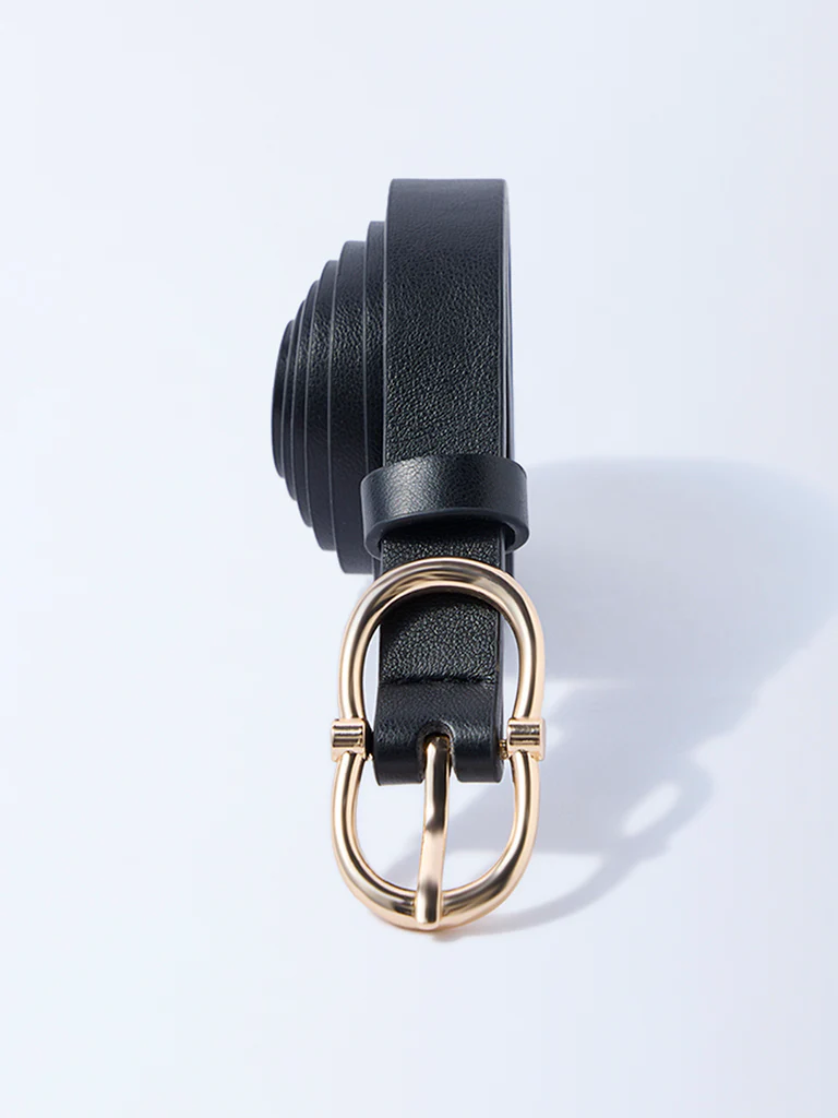 Westside Accessories Black Oval Buckle Belt - Image 2