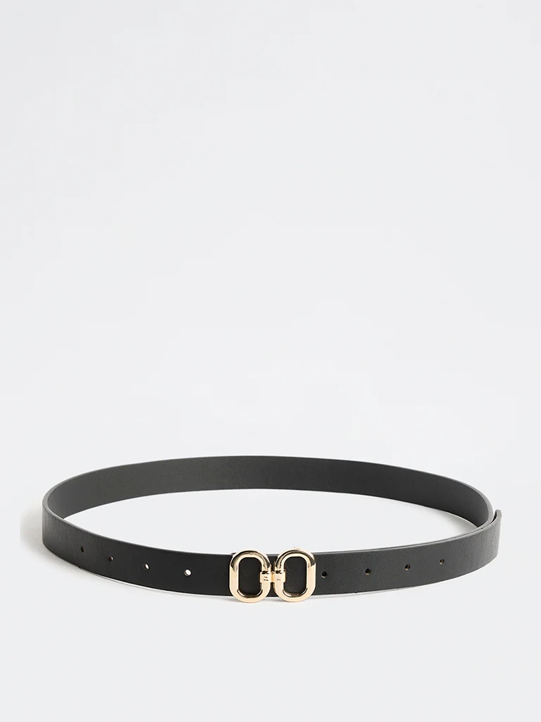 Westside Accessories Black Oval Buckle Belt - Image 2