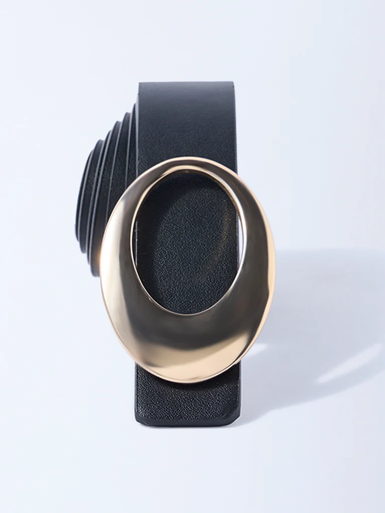Westside Accessories Black Round Buckle Belt - Image 2
