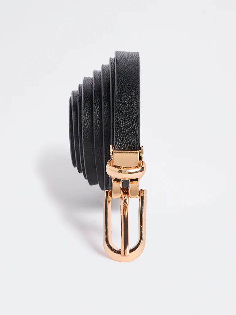 Westside Accessories Black Sleek Buckle Belt