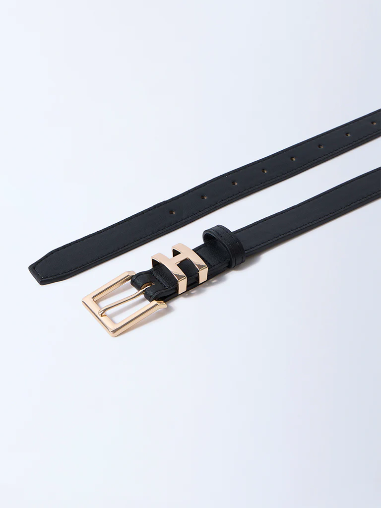Westside Accessories Black Square Buckle Belt - Image 3