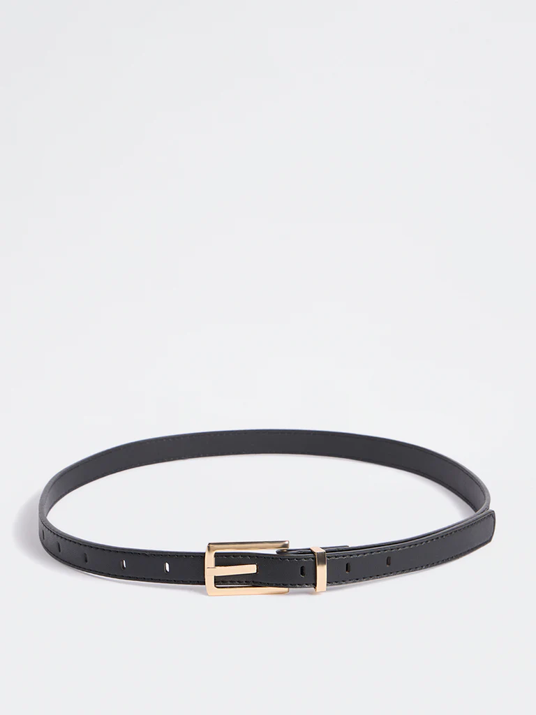 Westside Accessories Black Square Buckle Belt - Image 2