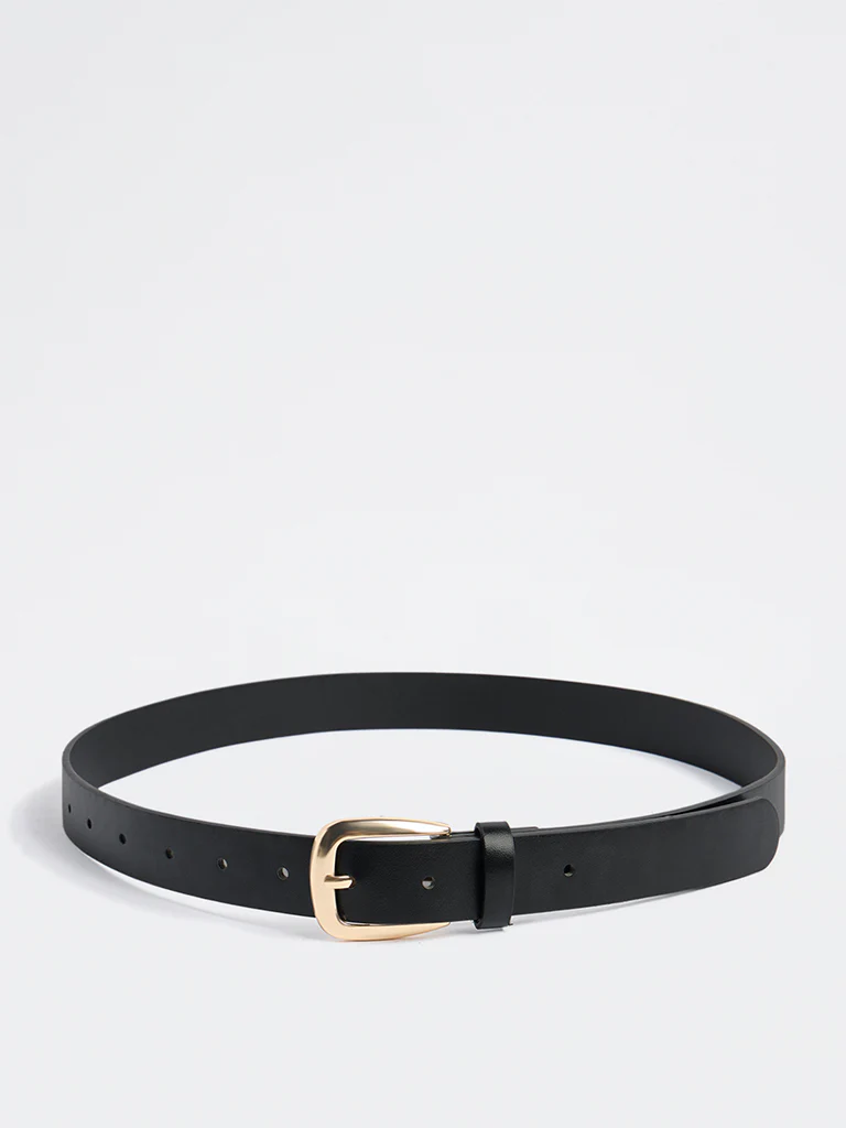 Westside Accessories Black Tapered Buckle Belt - Image 2
