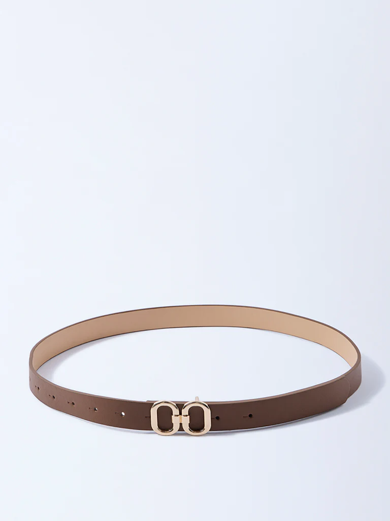 Westside Accessories Brown Dual Buckle Belt