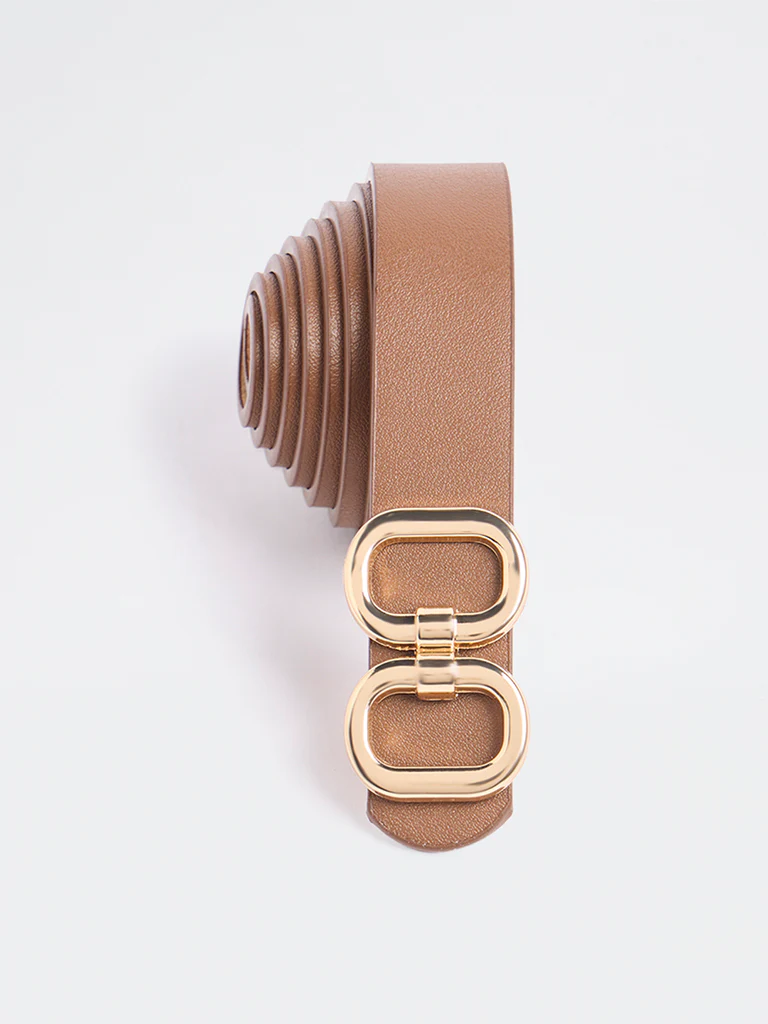 Westside Accessories Brown Dual Buckle Belt