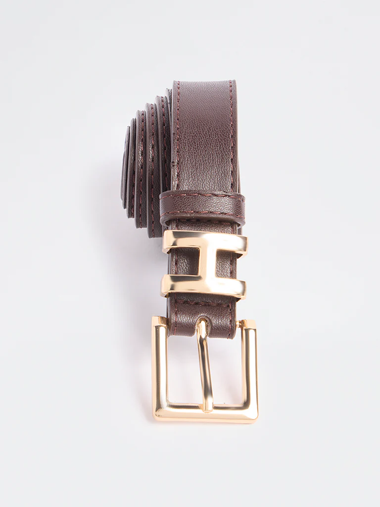 Westside Accessories Brown H-Buckle Belt