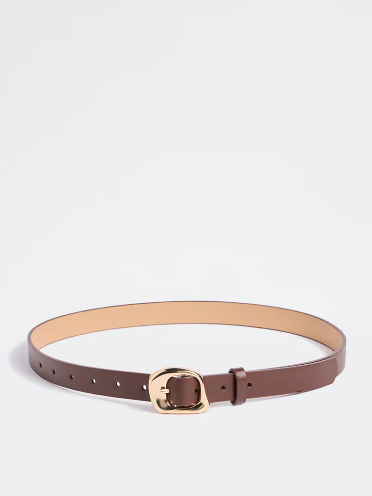 Westside Accessories Brown Molten Buckle Belt - Image 2