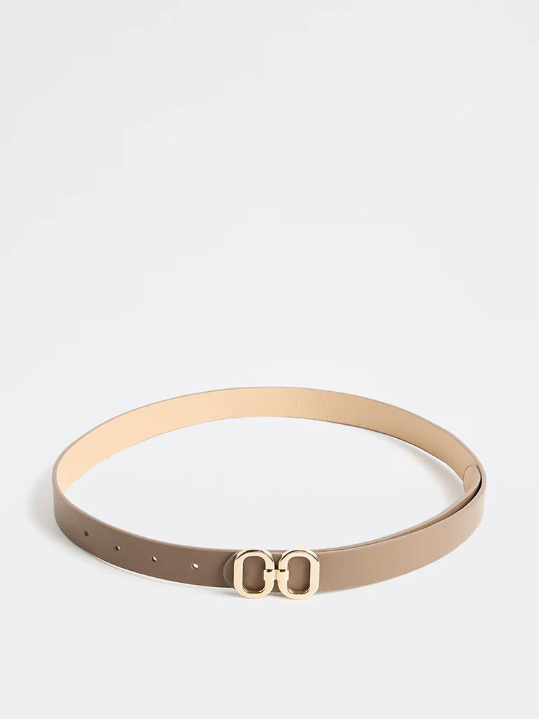 Westside Accessories Brown Oval Buckle Belt - Image 2