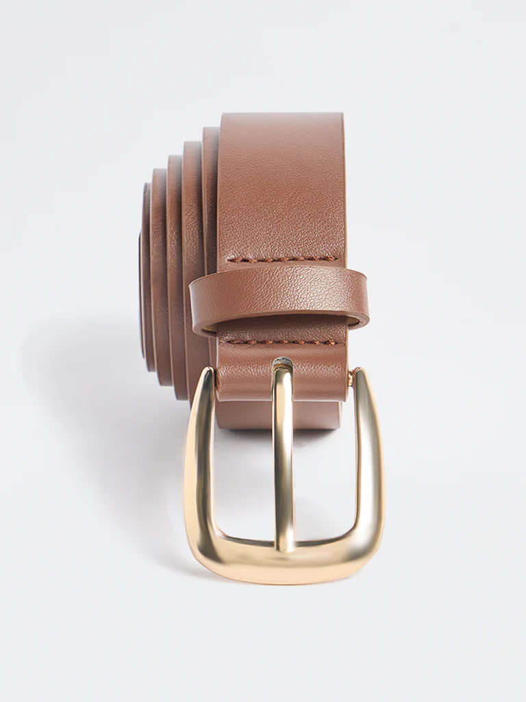 Westside Accessories Brown Tapered Buckle Belt