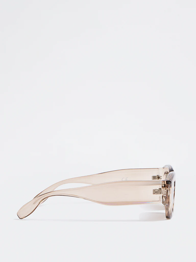 Westside Accessories Brown Transparent Sunglasses - Comes with a Pouch and Cleaning Cloth - Image 3