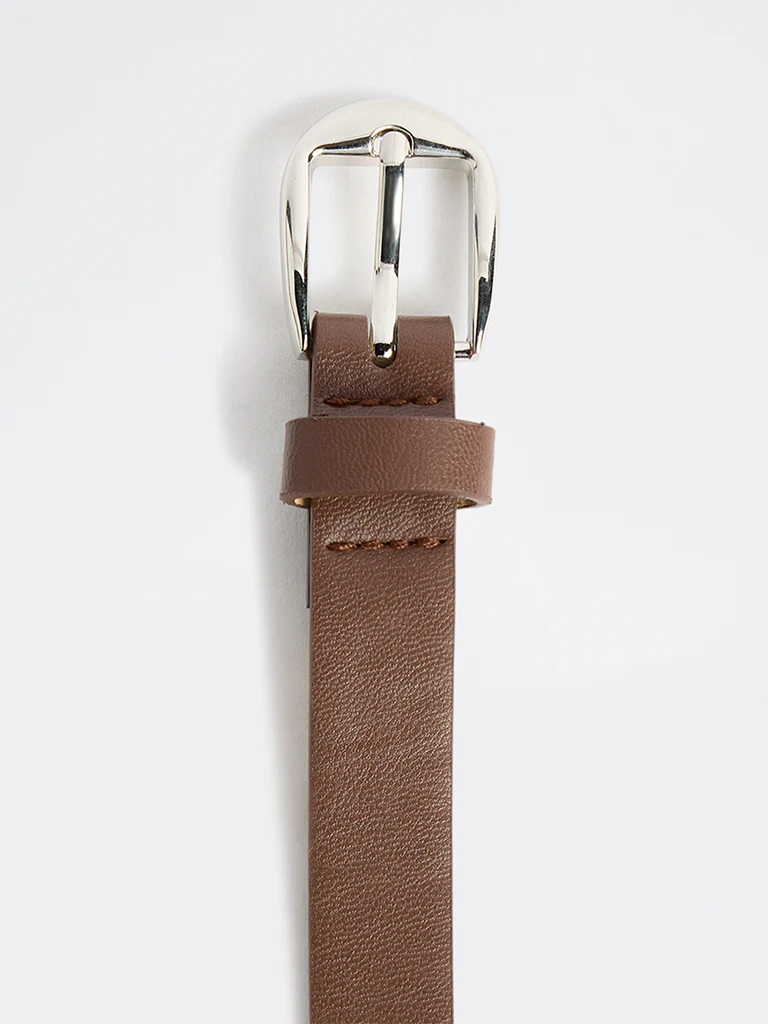 Westside Accessories Dark Brown Buckle Belt - Image 3