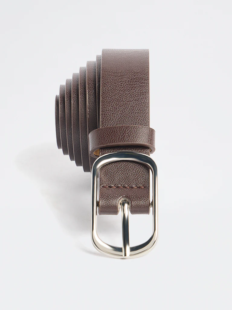 Westside Accessories Dark Brown Buckled Belt