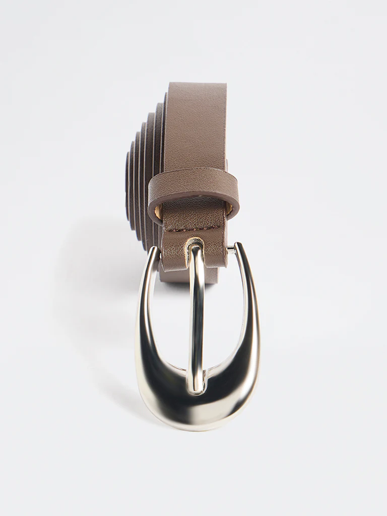Westside Accessories Dark Brown Buckled Belt