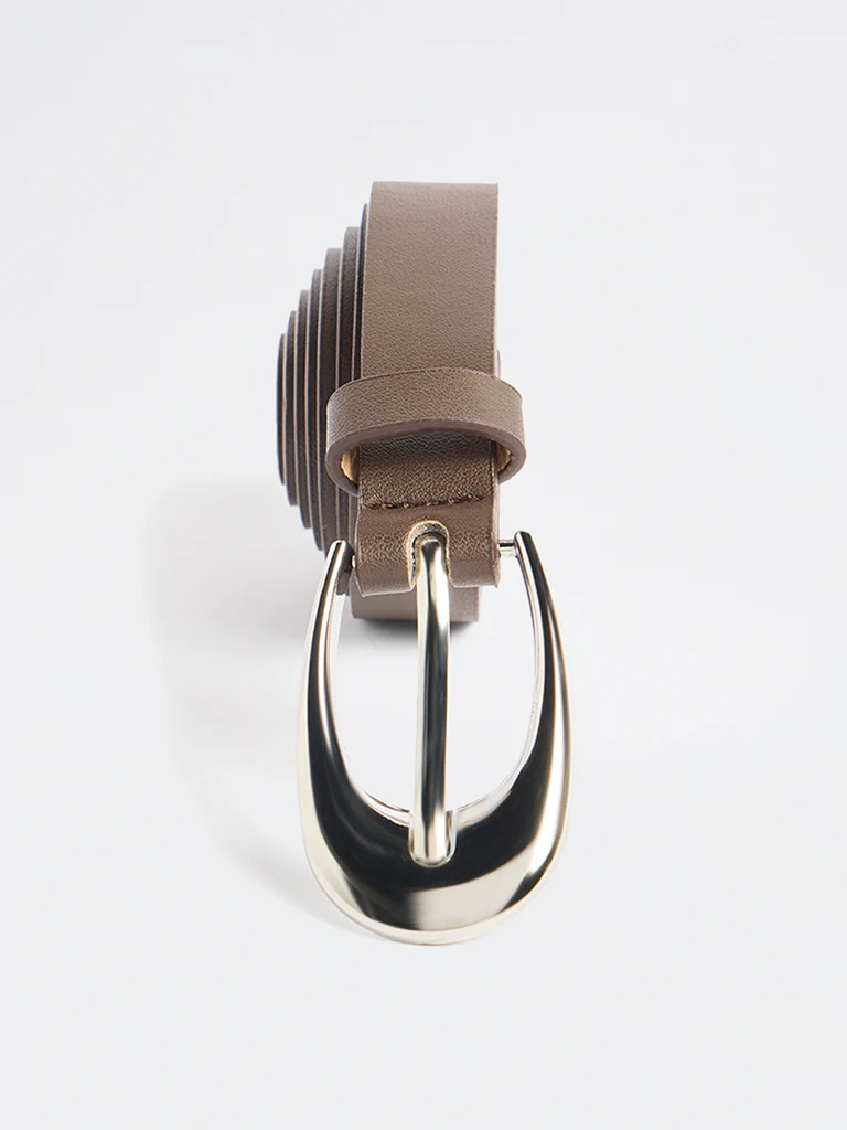 Westside Accessories Dark Brown Buckled Belt