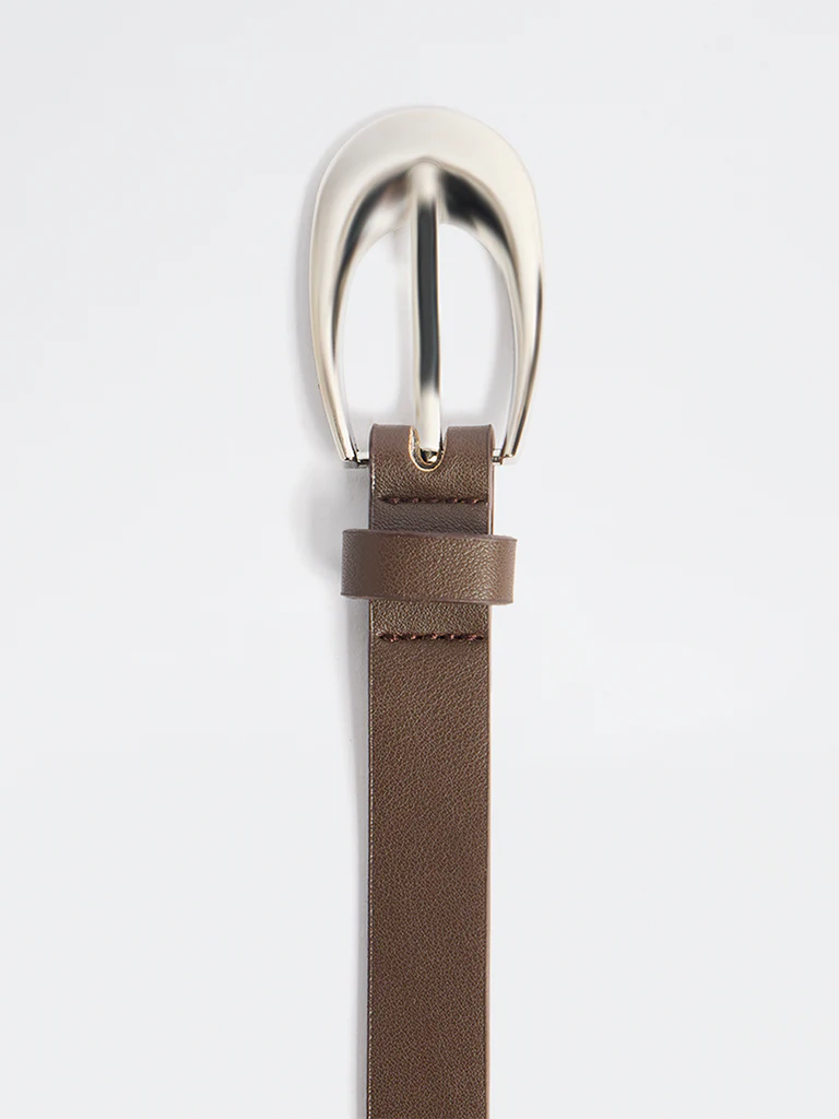 Westside Accessories Dark Brown Buckled Belt - Image 3